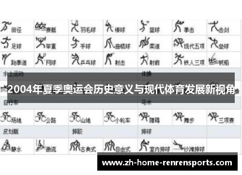 2004年夏季奥运会历史意义与现代体育发展新视角